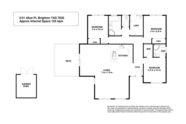 Floorplan of Homely unit listing, 2/21 Alice Place, Brighton TAS 7030