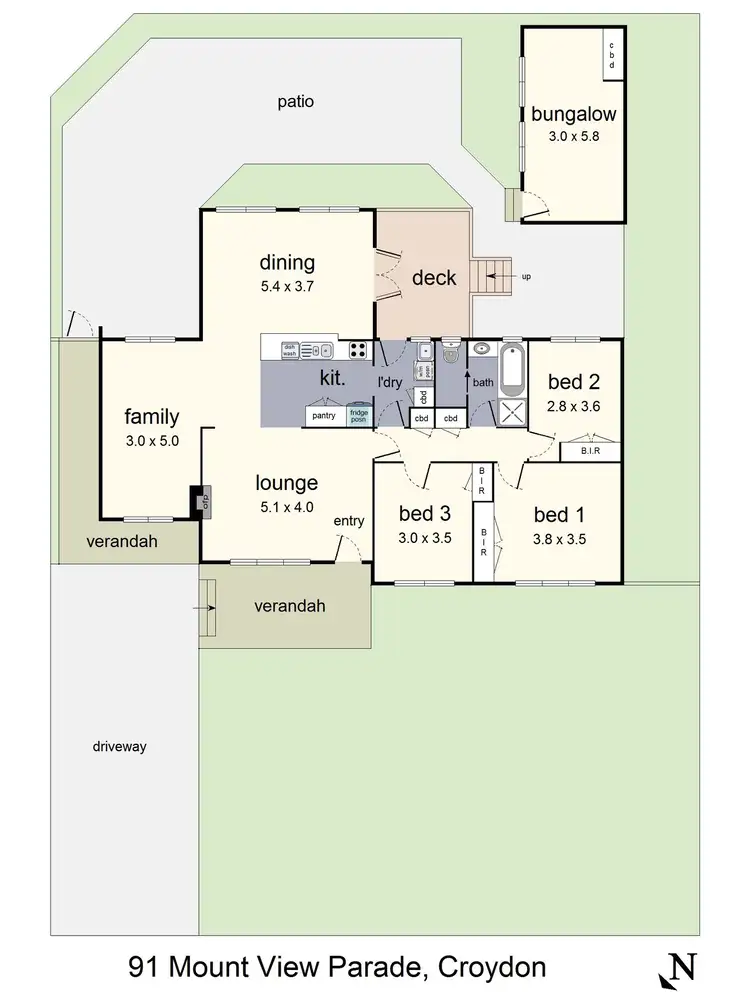 Floorplan of Homely house listing, 91 Mount View Parade, Croydon VIC 3136