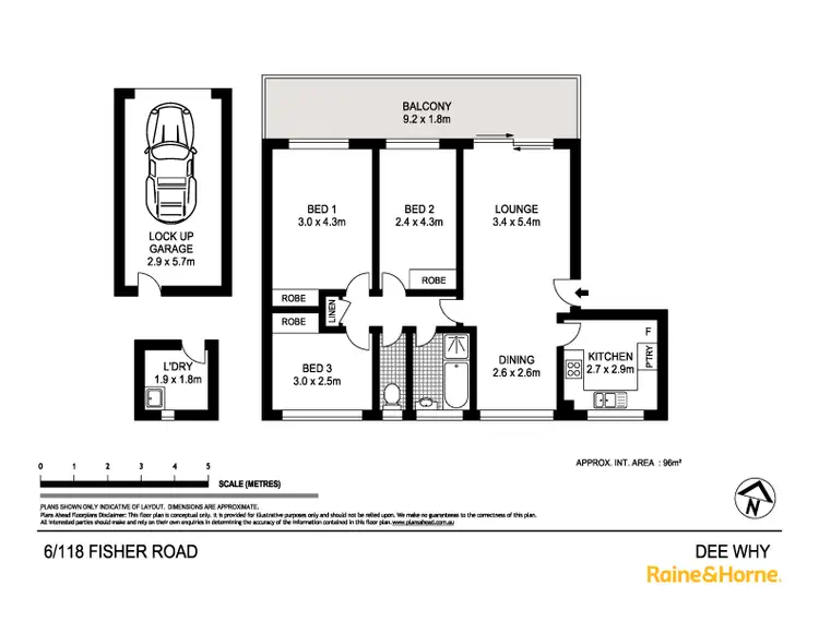 Floorplan of Homely unit listing, 6/118 Fisher Road, Dee Why NSW 2099
