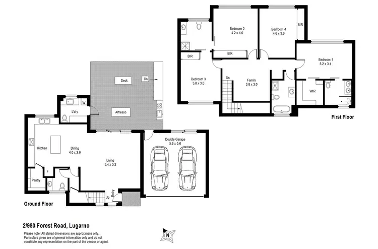 Floorplan of Homely townhouse listing, 2/980 Forest Road, Lugarno NSW 2210