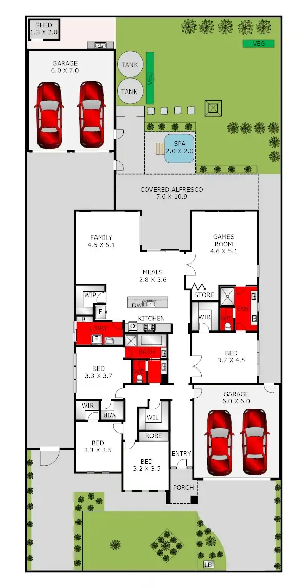 Floorplan of Homely house listing, 12 Two Bays Drive, St Leonards VIC 3223