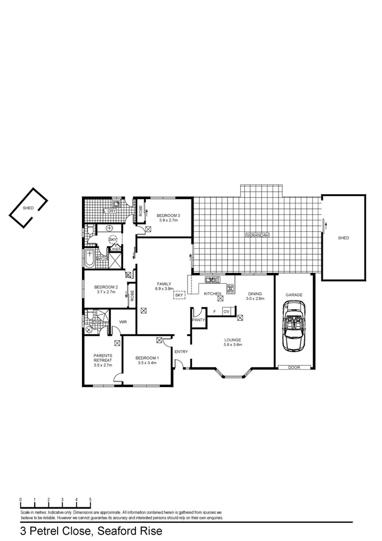 Floorplan of Homely house listing, 3 Petrel Close, Seaford Rise SA 5169