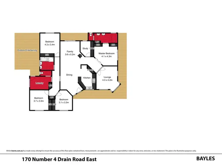 Floorplan of Homely rural property listing, 170 Number Four Drain road, Bayles VIC 3981