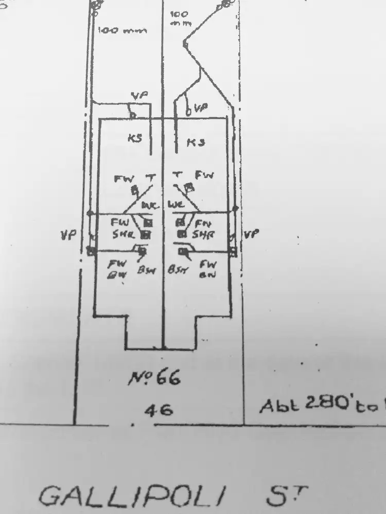 Floorplan of Homely semi-detached listing, 66A Gallipoli Street, Condell Park NSW 2200