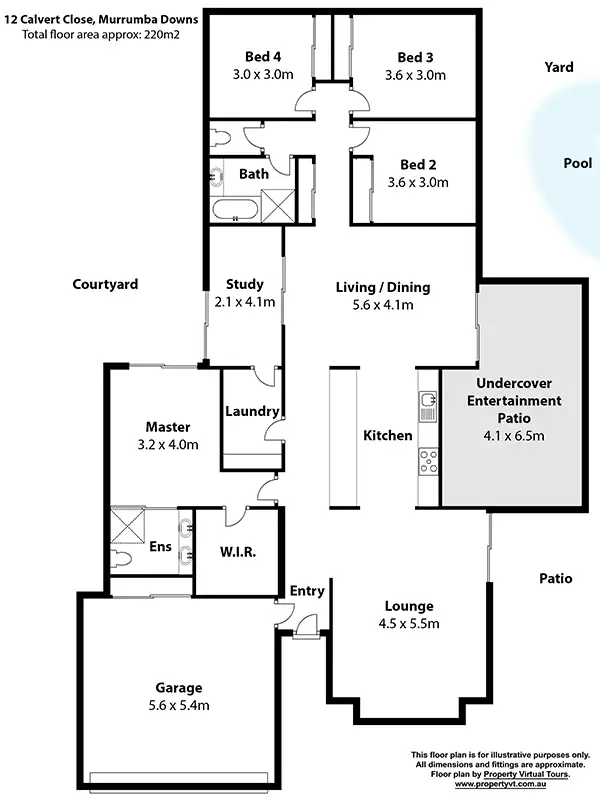 Floorplan of Homely house listing, 12 Calvert Close, Murrumba Downs QLD 4503