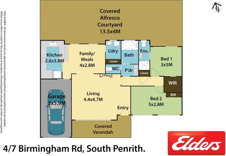 Floorplan of Homely villa listing, 4/7 Birmingham Road, South Penrith NSW 2750
