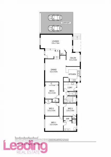 Floorplan of Homely house listing, 1 Manrico Court, Sunbury VIC 3429