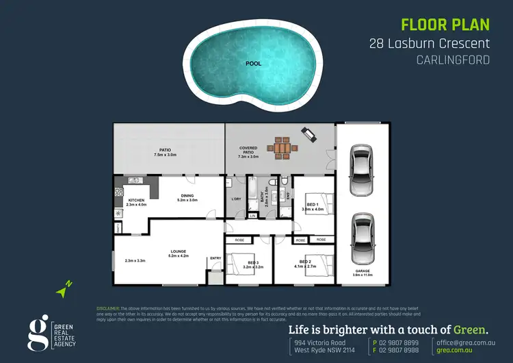 Floorplan of Homely house listing, 28 Lasburn Crescent, Carlingford NSW 2118
