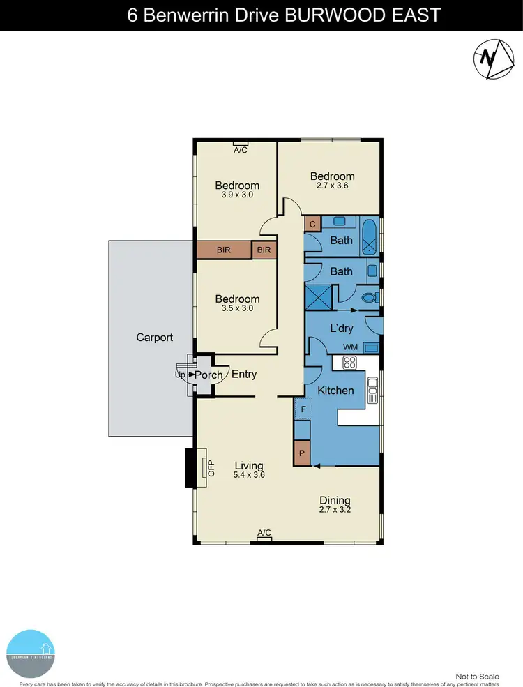Floorplan of Homely house listing, 6 Benwerrin Drive, Burwood East VIC 3151
