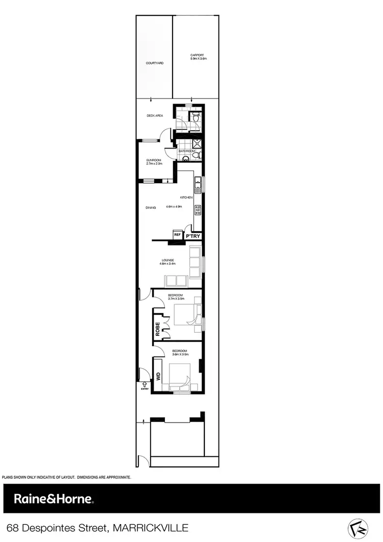 Floorplan of Homely house listing, 68 Despointes Street, Marrickville NSW 2204