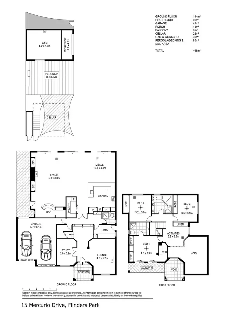 Floorplan of Homely house listing, 15 Mercurio Drive, Flinders Park SA 5025