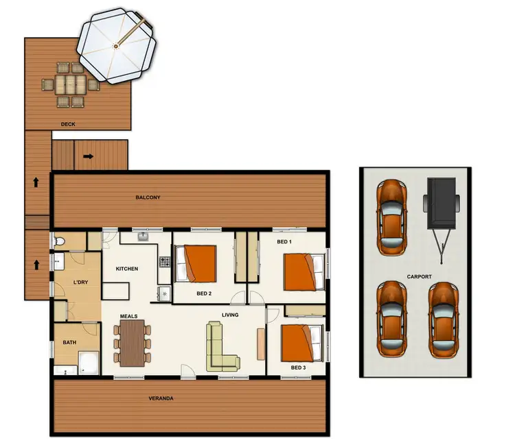 Floorplan of Homely house listing, 3 Jeetho Street, Holmview QLD 4207