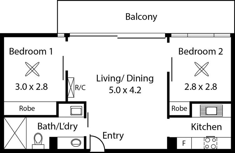 Floorplan of Homely apartment listing, 817/33 Warwick St, Walkerville SA 5081