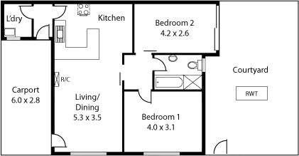 Floorplan of Homely unit listing, 7/380 Henley Beach Road, Lockleys SA 5032