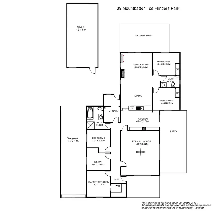 Floorplan of Homely house listing, 39 Mountbatten Tce, Flinders Park SA 5025
