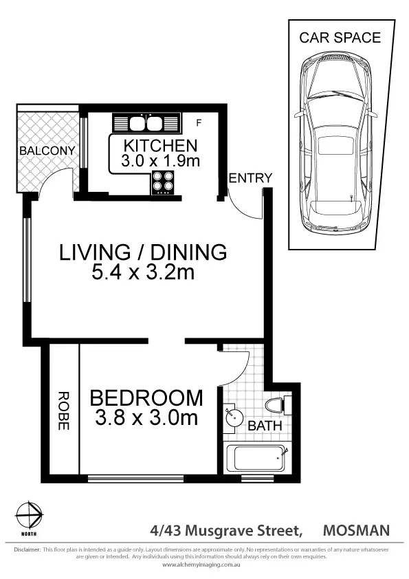 Floorplan of Homely apartment listing, 4/43 Musgrave Street, Mosman NSW 2088