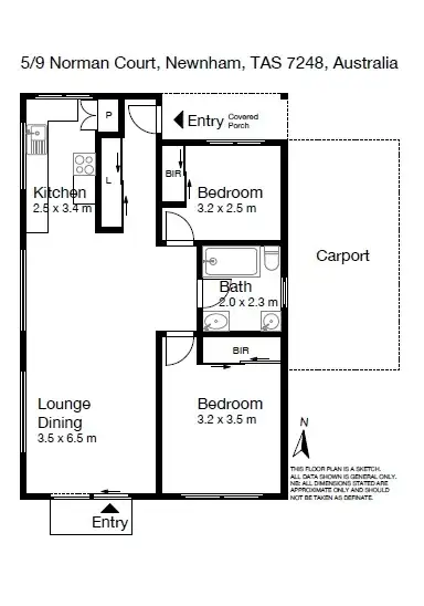 Floorplan of Homely unit listing, 5/9 Norman Court, Newnham TAS 7248