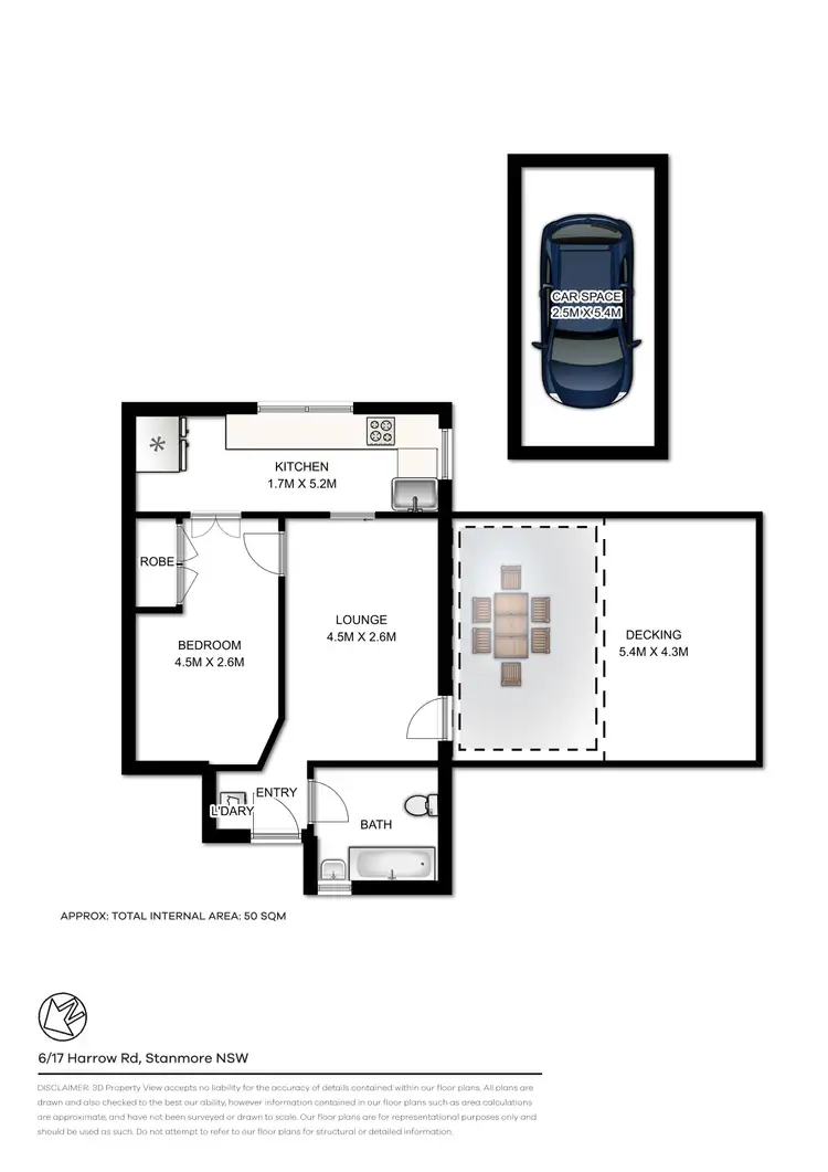 Floorplan of Homely apartment listing, 6/17 Harrow Road, Stanmore NSW 2048