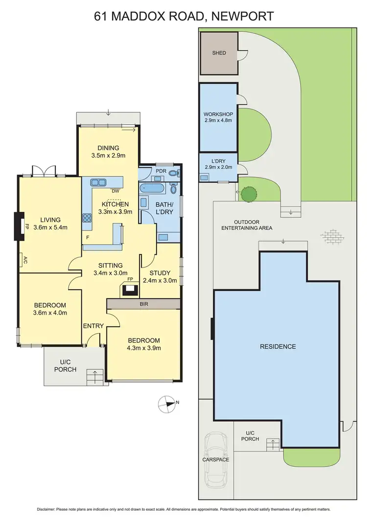 Floorplan of Homely house listing, 61 Maddox Road, Newport VIC 3015