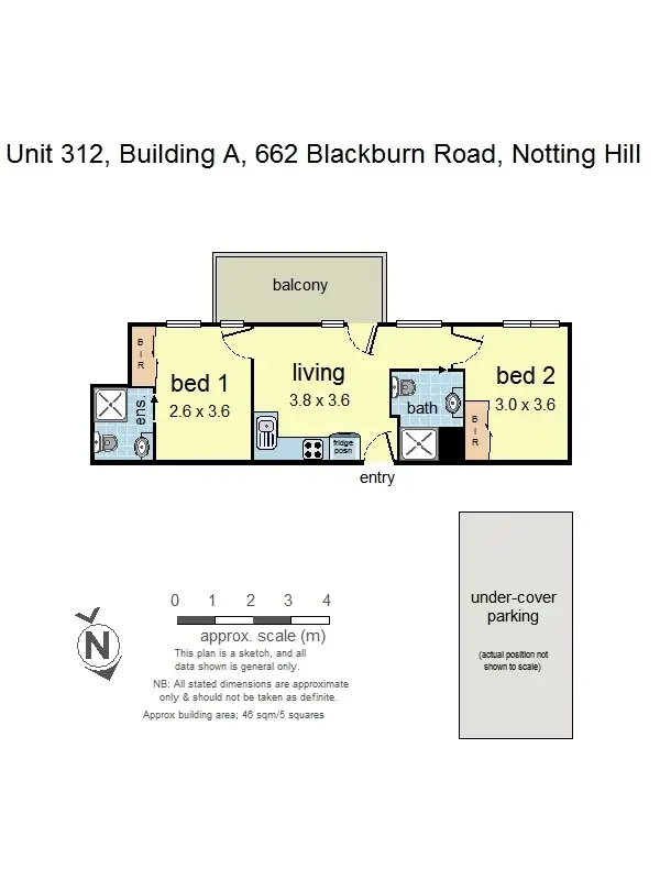 Floorplan of Homely apartment listing, A312/662 Blackburn Road, Notting Hill VIC 3168