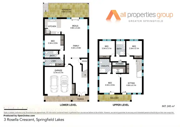 Floorplan of Homely house listing, 3 Rosella Crescent, Springfield Lakes QLD 4300