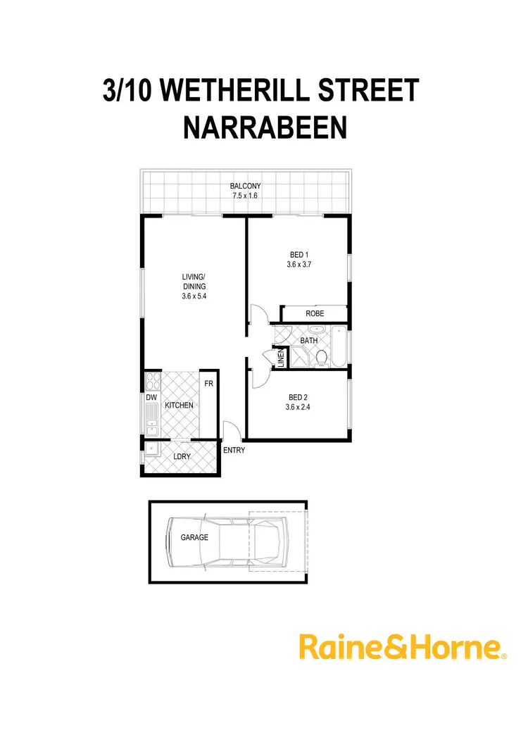 Floorplan of Homely unit listing, 3/10 Wetherill Street, Narrabeen NSW 2101