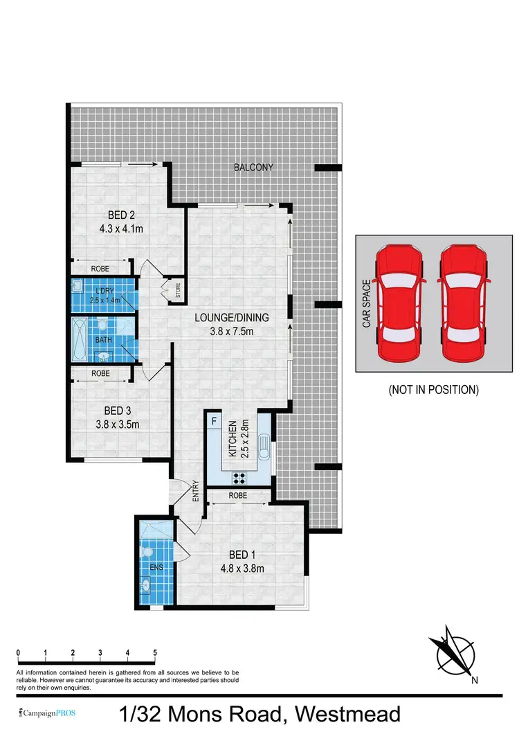 Floorplan of Homely unit listing, 1/32-34 Mons Road, Westmead NSW 2145