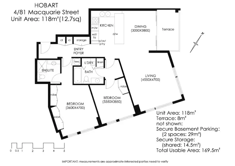Floorplan of Homely apartment listing, 4/81 Macquarie Street, Hobart TAS 7000