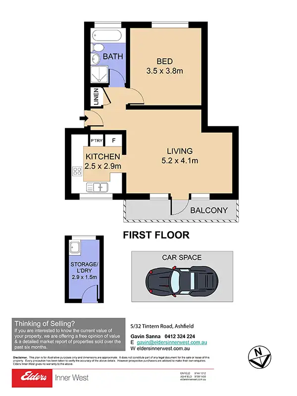 Floorplan of Homely unit listing, 5/32 Tintern Road, Ashfield NSW 2131