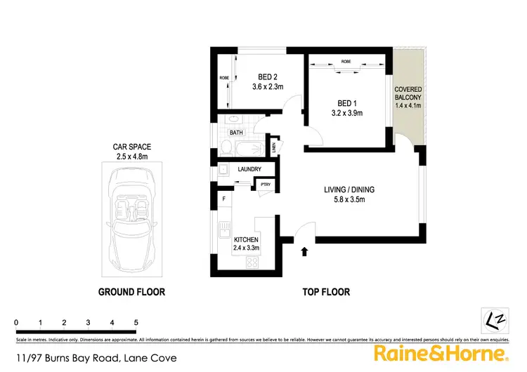 Floorplan of Homely apartment listing, 11/97 Burns Bay Road, Lane Cove NSW 2066