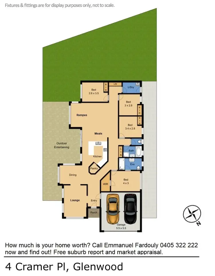 Floorplan of Homely house listing, 4 Cramer Place, Glenwood NSW 2768