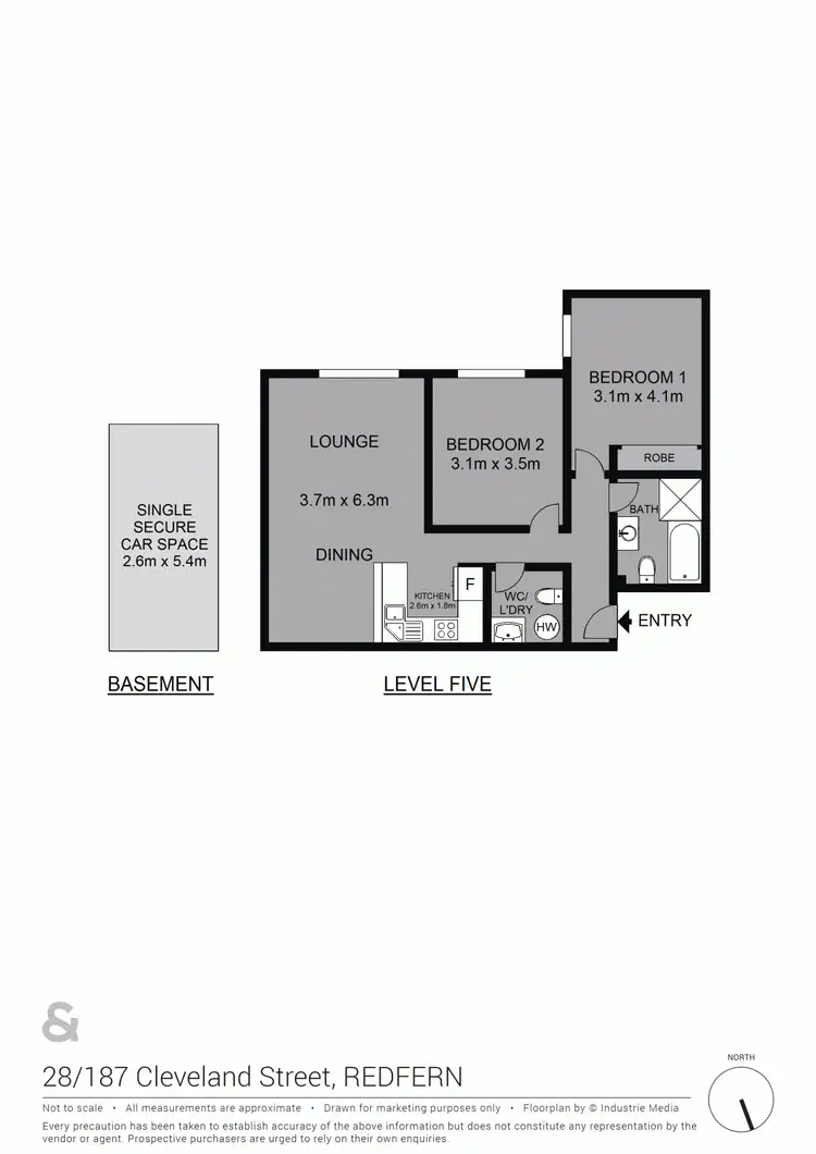 Floorplan of Homely apartment listing, 28/187-189 Cleveland Street, Redfern NSW 2016