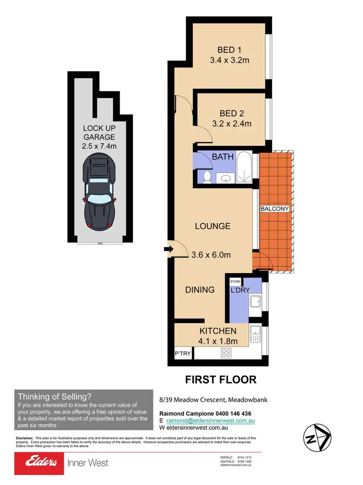 Floorplan of Homely unit listing, 8/39 Meadow Crescent, Meadowbank NSW 2114