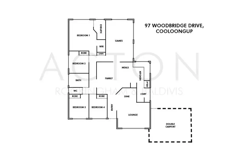 Floorplan of Homely house listing, 97 Woodbridge Drive, Cooloongup WA 6168