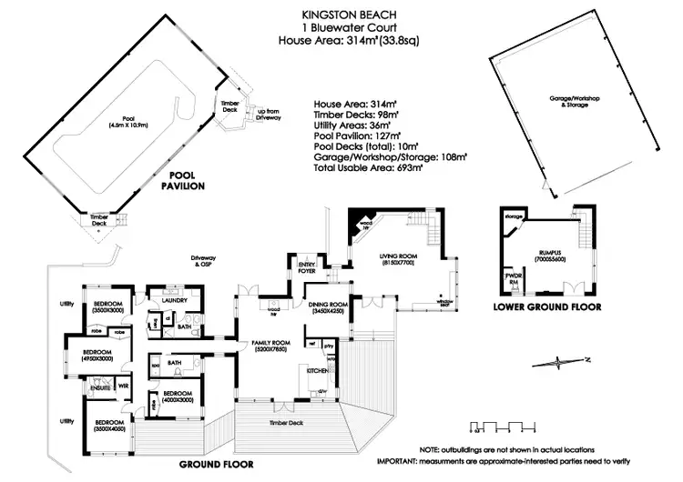 Floorplan of Homely house listing, 1 Bluewater Court, Kingston Beach TAS 7050
