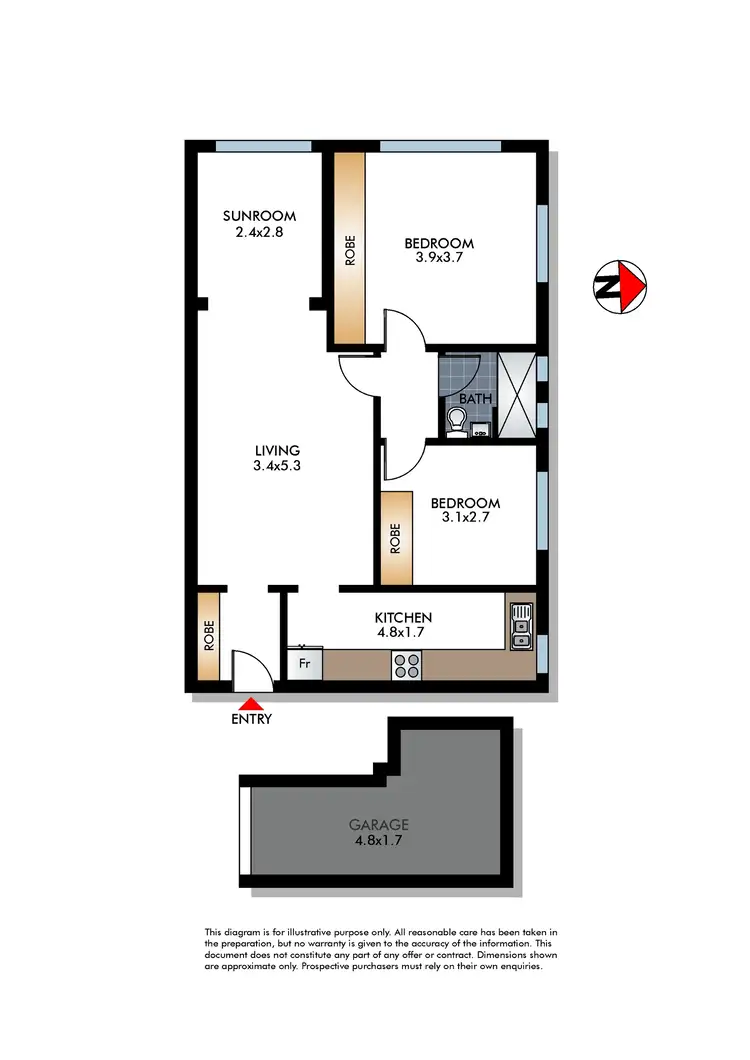 Floorplan of Homely apartment listing, 7/77 Fitzwilliam Road, Vaucluse NSW 2030