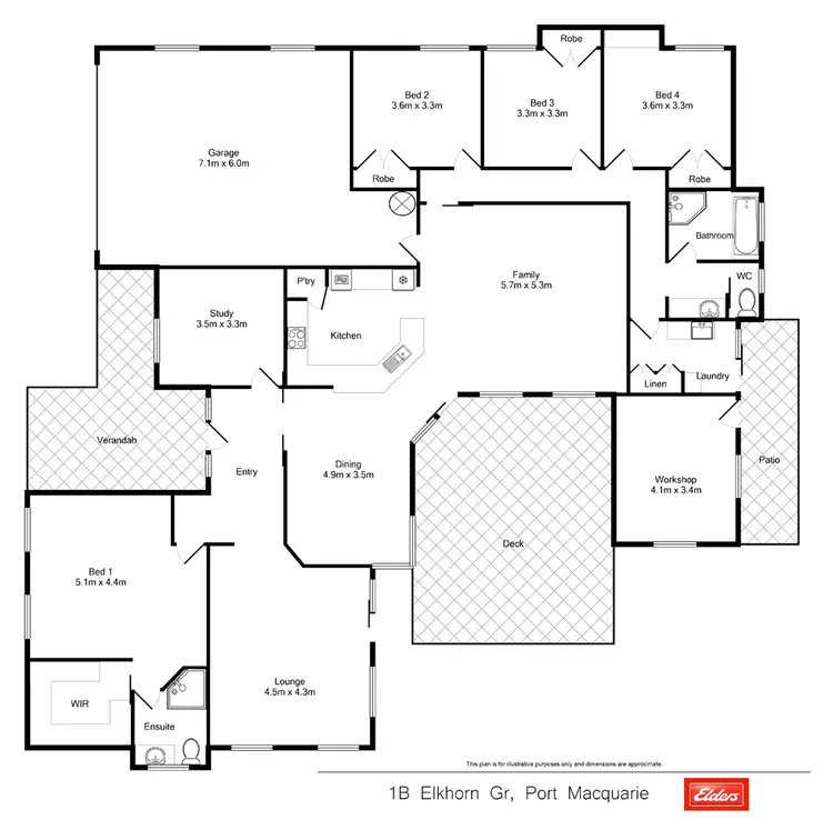 Floorplan of Homely house listing, 1B Elkhorn Grove, Port Macquarie NSW 2444