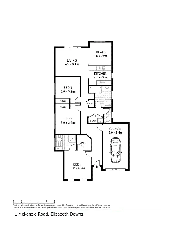 Floorplan of Homely house listing, 1 McKenzie Road, Elizabeth Downs SA 5113
