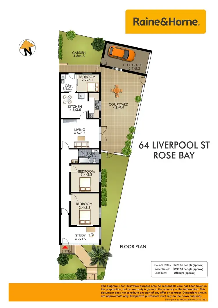 Floorplan of Homely house listing, 64 Liverpool Street, Rose Bay NSW 2029