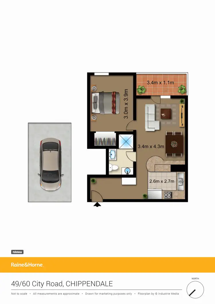 Floorplan of Homely apartment listing, 49/60-68 City Road, Chippendale NSW 2008