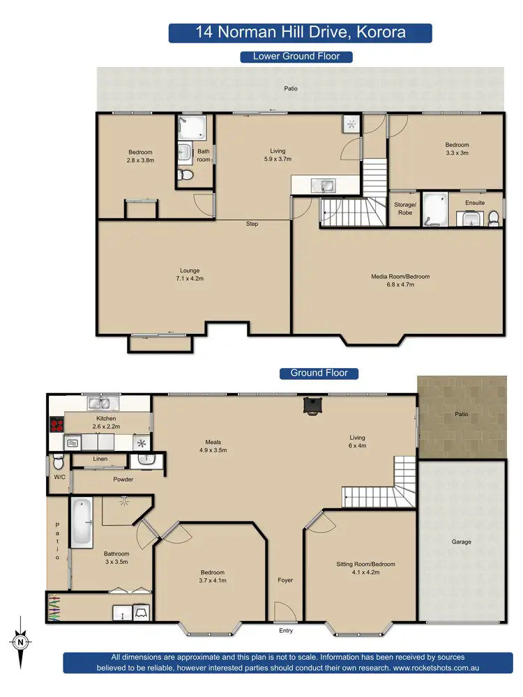 Floorplan of Homely house listing, 14 Norman Hill Drive, Korora NSW 2450
