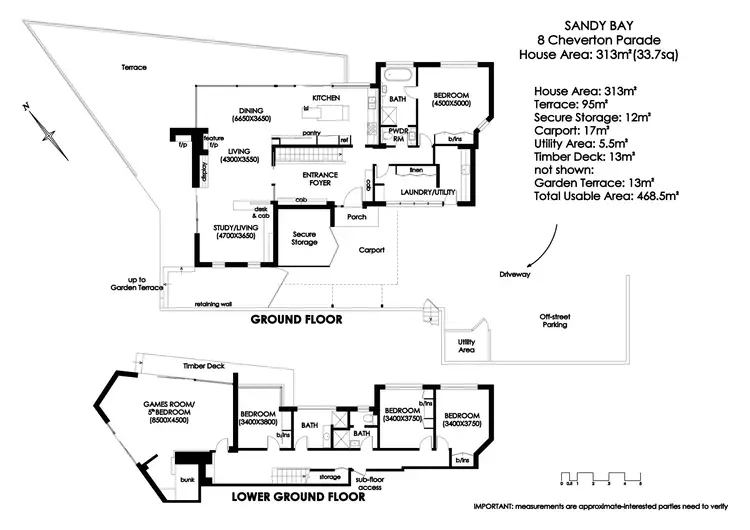 Floorplan of Homely house listing, 8 Cheverton Parade, Sandy Bay TAS 7005