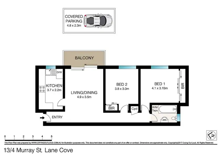 Floorplan of Homely unit listing, 13/4 Murray Street, Lane Cove NSW 2066