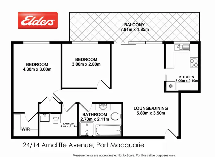 Floorplan of Homely unit listing, 24/14 Arncliffe Avenue, Port Macquarie NSW 2444