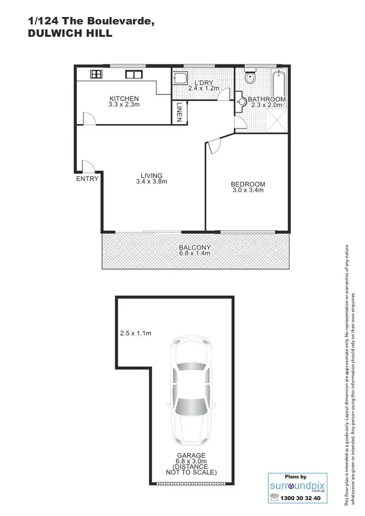 Floorplan of Homely unit listing, 1/122 The Boulevarde, Dulwich Hill NSW 2203