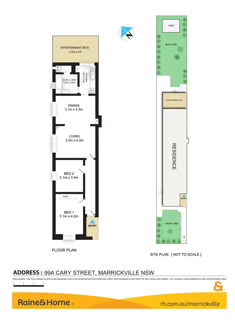 Floorplan of Homely house listing, 99A Cary Street, Marrickville NSW 2204