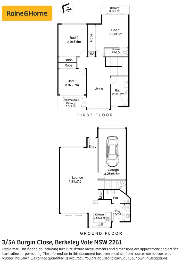 Floorplan of Homely house listing, 3/5A Burgin Close, Berkeley Vale NSW 2261