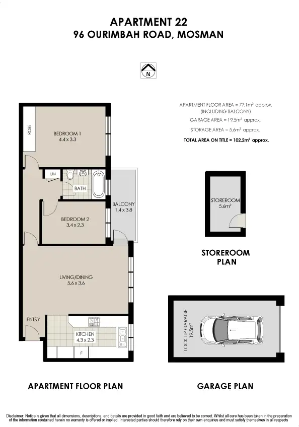 Floorplan of Homely apartment listing, 22/96 Ourimbah Road, Mosman NSW 2088