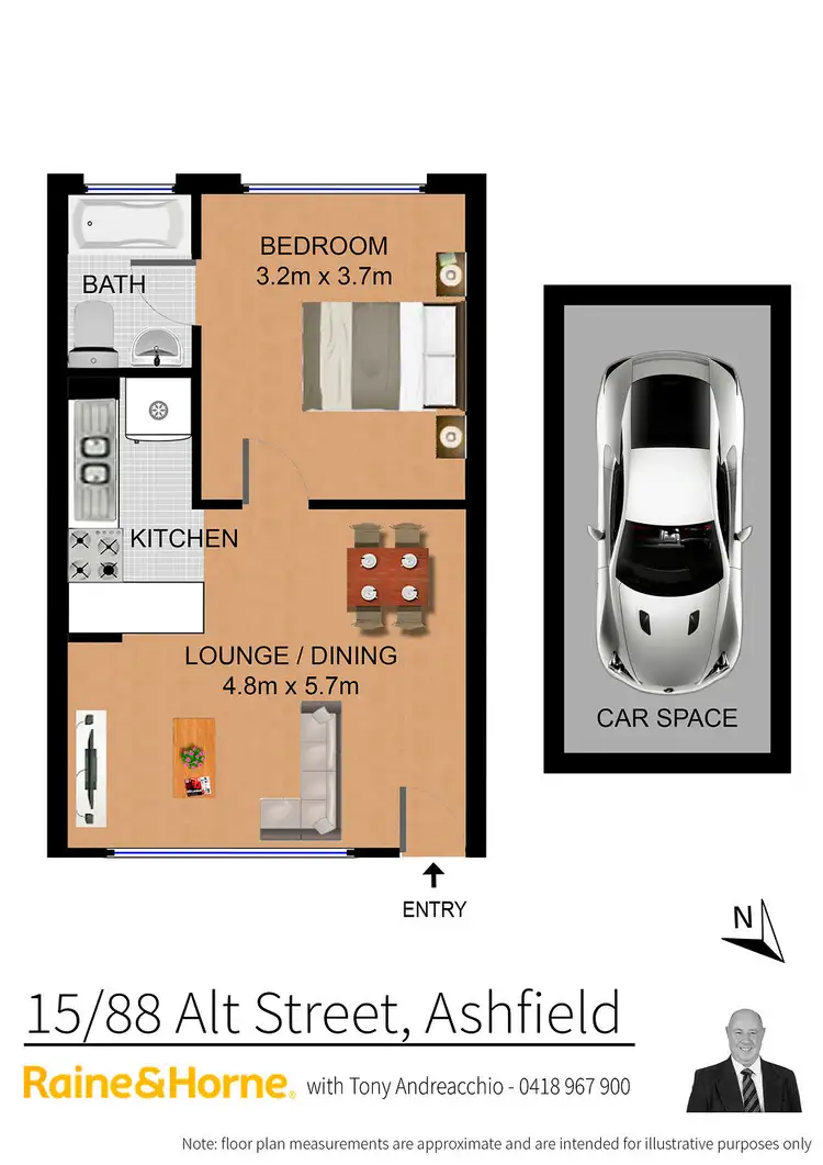 Floorplan of Homely unit listing, 15/88 Alt Street, Ashfield NSW 2131