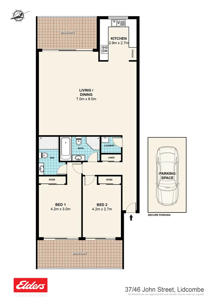 Floorplan of Homely apartment listing, 37/46 John Street, Lidcombe NSW 2141